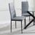 Clearance - Lido Dining Chair in Dark Grey Colour Fabric with Black Legs