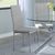 Clearance - Lido Dining Chair in Sand Colour Fabric with Chrome Legs