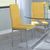 Clearance - Lido Dining Chair in Yellow Colour Fabric with Chrome Legs