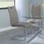 Bianco Beige Faux Leather Dining Chair and Chrome Cantilever Base