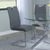Bianco Grey Faux Leather Dining Chair and Chrome Cantilever Base