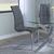 Jamison Grey Faux Leather Dining Chair and Chrome Cantilever Base