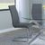 Roma Grey Faux Leather Dining Chair and Chrome Cantilever Base