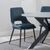 Peyton Blue Fabric Dining Chair with Black Legs
