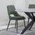 Peyton Green Fabric Dining Chair with Black Legs