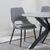Peyton Grey Fabric Dining Chair with Black Legs