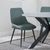 Darwin Green Fabric Dining Chair with Black Legs