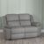 Bentley Light Grey Leather 2 Seater Recliner Sofa