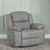Bentley Light Grey Leather Recliner Armchair