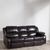 London Burgundy Leather 3 Seater Recliner Sofa