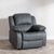 London Grey Leather Recliner Armchair