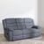 Windsor Dark Grey Fabric 3 Seater Recliner Sofa
