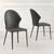 Clearance - Elaine Dark Grey Leather Dining Chair
