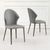 Clearance - Elaine Grey Leather Dining Chair
