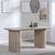 Bern Fluted 6 Seater Oak Effect Pedestal Dining Table - 160cm