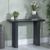 Bern Fluted Black Pedestal Console Table