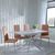 Clearance - Chopstick Grey Glass and Chrome Metal Dining Set - Metro Burnt Orange Leather Chairs with Chrome Legs