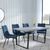 Clearance - Texas Grey Dining Set - Corona Blue Fabric Chairs
