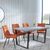 Clearance - Texas Grey Dining Set - Corona Orange Fabric Chairs