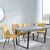 Clearance - Texas Grey Dining Set - Corona Yellow Fabric Chairs