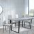 Clearance - Texas Grey Dining Set - Lido Sand Fabric Chairs with Black Legs