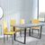 Clearance - Texas Grey Dining Set - Lido Yellow Fabric Chairs with Black Legs
