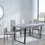 Clearance - Texas Grey Dining Set - Metro Beige Leather Chairs with Black Legs