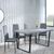 Clearance - Texas Grey Dining Set - Metro Grey Leather Chairs with Black Legs