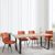 Clearance - Texas Oak Effect Dining Set - Corona Orange Fabric Chairs