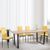 Clearance - Texas Oak Effect Dining Set - Lido Yellow Fabric Chairs with Black Legs
