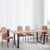 Clearance - Texas Oak Effect Dining Set - Metro Burnt Orange Leather Chairs with Black Legs