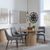 Palma Oak Oval Dining Set - Peyton Grey Fabric Dining Chair