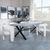 Ezra Grey Dining Set with Cross Legs - Kiefer Cream Boucle Fabric Dining Chair