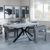 Ezra Grey Dining Set with Spider Legs - Kiefer Grey Boucle Fabric Dining Chair