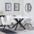 Novara White Ceramic 4 Seater Round Dining Set - 4 Arctic Cream Velvet Fabric Swivel Dining Chair