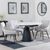 Carrara White Ceramic 4 Seater Round Extending Dining Set - 4 Ace Beige Fabric Swivel Dining Chair