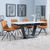 Alpha White Ceramic Extending Dining Set - Boden Orange Fabric Swivel Dining Chair