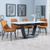 Alpha White Ceramic Extending Dining Set - Darwin Orange Fabric Dining Chair