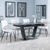 Alpha Black Ceramic Extending Dining Set - Corona Beige Fabric Dining Chair