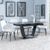 Alpha Black Ceramic Extending Dining Set - Darwin Cream Fabric Dining Chair