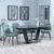 Alpha Black Ceramic Extending Dining Set - Darwin Green Fabric Dining Chair