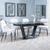 Alpha Black Ceramic Extending Dining Set - Peyton Cream Fabric Dining Chair