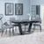 Alpha Black Ceramic Extending Dining Set - Peyton Grey Fabric Dining Chair