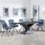Anvik Black Ceramic Extending Dining Set - Boden Dark Grey Fabric Swivel Dining Chair