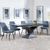 Anvik Black Ceramic Extending Dining Set - Darwin Dark Grey Fabric Dining Chair