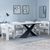 Merlin White Ceramic Dining Set - Kiefer Cream Boucle Fabric Dining Chair