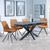 Bari Grey Ceramic Extending Dining Set - Boden Orange Fabric Swivel Dining Chair