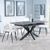 Bari Grey Ceramic Extending Dining Set - Corona Beige Fabric Dining Chair