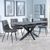 Bari Grey Ceramic Extending Dining Set - Corona Grey Fabric Dining Chair