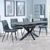 Bari Grey Ceramic Extending Dining Set - Corona Light Grey Fabric Dining Chair